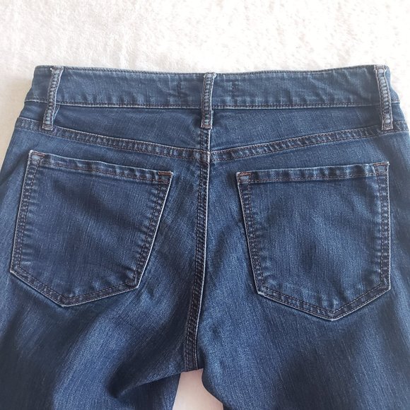 LOFT Curvy Skinny Stretch Low Rise Dark Blue Jeans SZ 25 - Picture 9 of 15